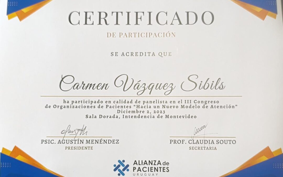 ||| Ha participado en calidad de panelista en el III Congreso de Organizaciones de Pacientes